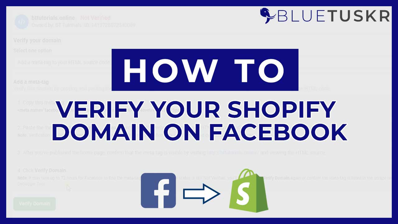 How to Verify your Shopify Domain on Facebook