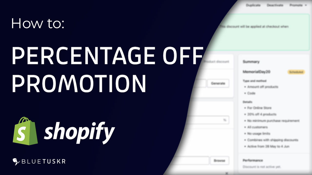 How to Create a Percentage Off Promotion in Shopify